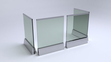 Glazen design balustrade