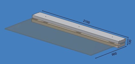 Deurluifel FLT 210 cm x 90 cm afmetingen