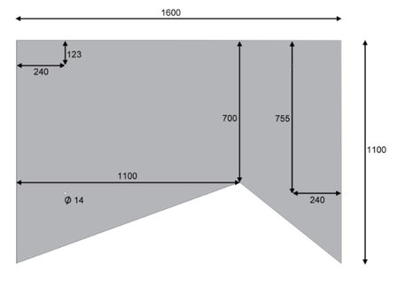 Afmetingen glas van deurluife VGD