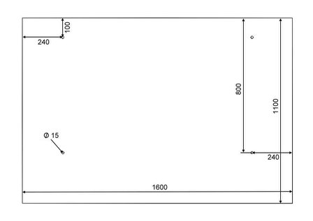 Deurluifel EGD 160 x 110m tekening afmetingen 