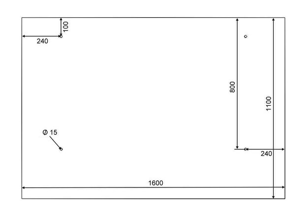 Deurluifel EGD 160 x 110m tekening afmetingen 